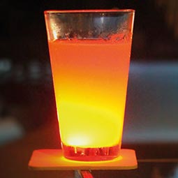 LED Untersetzer Bierdeckel Leuchtend für Getränke - PRECORN